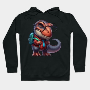 Cute Tyarannosaurus Go To School Hoodie